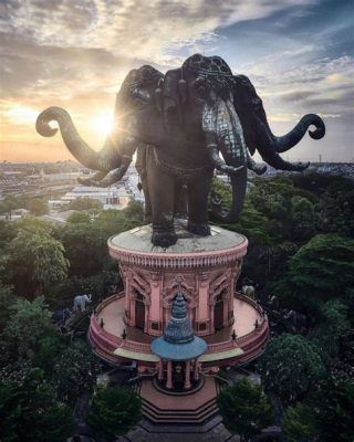 Erawan - A Majestic White Elephant Who Embodies Divine Blessings and the Cycle of Life!